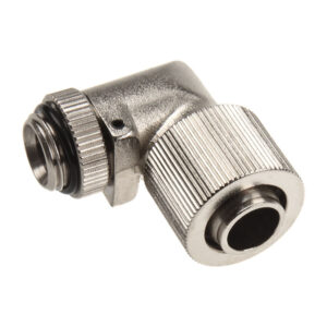Connection 90 degrees G1/4 inch to 13/10mm - compact, silver