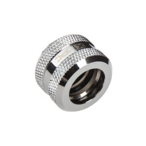 XSPC fitting straight G1/4 inch female thread to 14mm OD hard tube - chrome silver