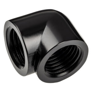 Alphacool Eiszapfen Adapter 90 Degree G1/4 Inch Female to G1/4 Inch Female - Black
