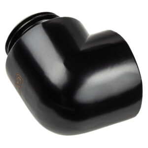Alphacool Eiszapfen Adapter 90 Degree G1/4 inch Male to G1/4 inch Female - Black - Image 2