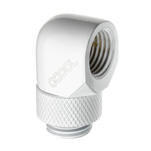 Alphacool Eiszapfen L-connector rotatable G1/4 female to G1/4 female - white