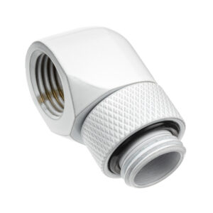 Alphacool Eiszapfen L-connector rotatable G1/4 female to G1/4 female - white - Image 2