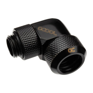 Alphacool Eiszapfen 13mm hard tube compression fitting 90 degrees rotatable G1/4 - black
