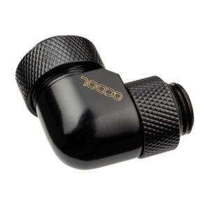 Alphacool Eiszapfen 13mm hard tube compression fitting 90 degrees rotatable G1/4 - black - Image 2