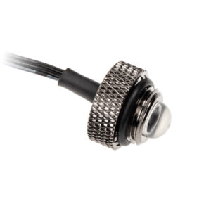 XSPC ARGB LED Stop Plug, G1/4, 5V 3Pin - black/chrome