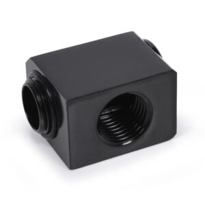 Alphacool Low Profile Adapter 90 Degree G1/4 Inch Male to G1/4 Inch Female - Rotatable - Black