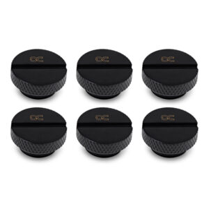 Alphacool Eiszapfen Stop Fitting G1/4, black - 6 pack