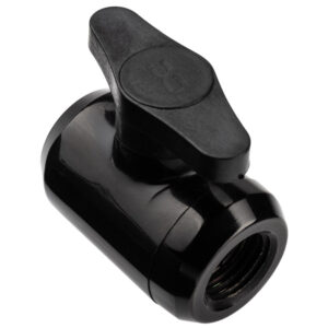 Alphacool Eiszapfen 2-way ball valve G1/4 - black - Image 1