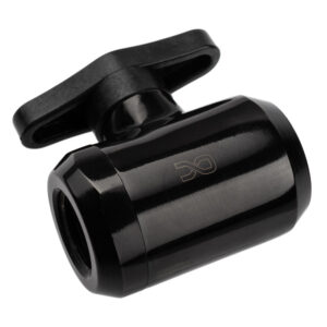 Alphacool Eiszapfen 2-way ball valve G1/4 - black - Image 2