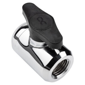 Alphacool Eiszapfen 2-way ball valve G1/4 - chrome