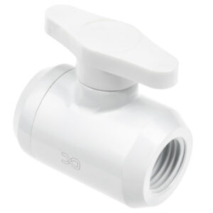 Alphacool Eiszapfen 2-way ball valve G1/4 - white - Image 1