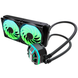 Sapphire Nitro+ S240-A All-in-One Liquid Cooler, ARGB, juodos spalvos - 240 mm