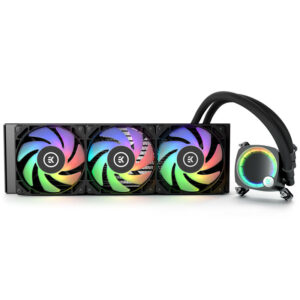 EK Water Blocks EK-Nucleus AIO CR360 Lux D-RGB All-in-One Liquid Cooler - 360mm, juodos spalvos