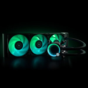 EK Water Blocks EK-Nucleus AIO CR360 Lux D-RGB All-in-One Liquid Cooler - 360mm, juodos spalvos - Image 2