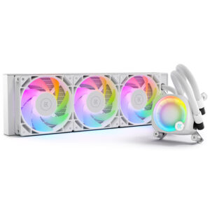 EK Water Blocks EK-Nucleus AIO CR360 Lux D-RGB All-in-One Liquid Cooler - 360 mm, baltos spalvos