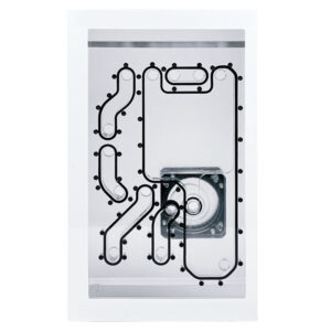 Stealkey Customs Lian Li O11D Mini Front MK2 D5 Distroplate - Acrylic - white