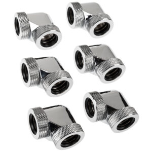 Raijintek Pelias D160906, 16mm, 90 degree Adapter - 6-pack, silver