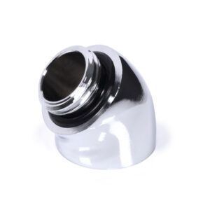 Alphacool 45 degrees G1/4 inch male to G1/4 inch female, chrome
