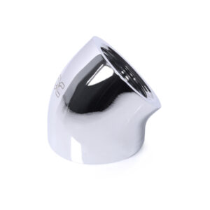 Alphacool 45 degrees G1/4 inch female to G1/4 inch female, chrome