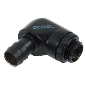 Alphacool HF connection straight G1/4 inch AG to 10mm ID, 90 degrees - black