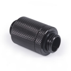 Alphacool ES D-Plug, 25.5mm, G1/4 IG to G1/4 IG - Deep Black