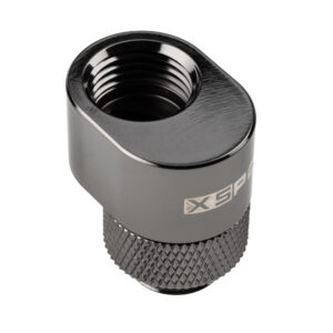 XSPC G1/4 Rotary 7mm Offset Fitting - black chrome