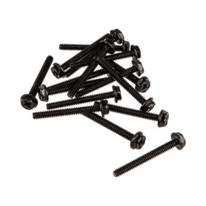 XSPC Radiator fan screws Type 6-32, 30mm (16 pieces) - black - Image 1