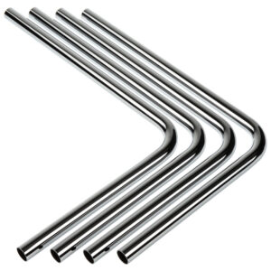 Bitspower Brass Hardtube 16mm OD, 220x300mm, 90 degrees - 4-pack, silver