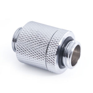 Alphacool ES D-Plug, 20-35mm, G1/4 male thread to G1/4 male thread - chrome - Image 1