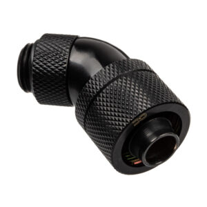 Alphacool HF connection 45 degrees G1/4 inch female thread to 16/10mm - rotatable, black - Image 1