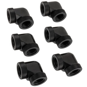 Raijintek Pelias D160906, 16mm, 90-degree Adapter - 6-pack, black