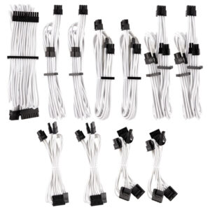 Corsair Premium Pro Sleeved Cable-Set (Gen 4) - baltos spalvos - Image 1