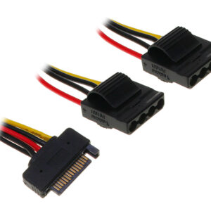 InLine SATA Strom-Y-Cable to 2x 4-Pol Molex - 30cm