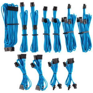 Corsair Premium Pro Sleeved Cable-Set (Gen 4) - mėlynos spalvos