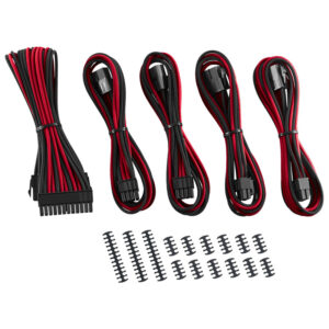 CableMod Classic ModMesh Cable Extension Kit - 8+8 Series - black/red