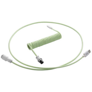 CableMod PRO Coiled Cable susuktas klaviatūros laidas USB-C į USB Type A, Lime Sorbet - 150cm