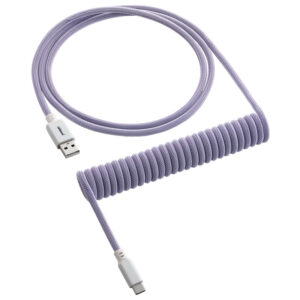 CableMod Classic Coiled Cable susuktas klaviatūros laidas USB-C į USB Type A, Rum Raisin