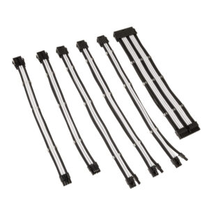 Kolink Core Adept Braided Cable Extension Kit - juodos spalvos/baltos spalvos - Image 2