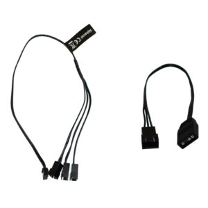 Alphacool Digital RGB LED Y-cable 3-way with JST connector, black - 30cm - Image 1