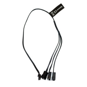 Alphacool Digital RGB LED Y-cable 3-way with JST connector, black - 30cm - Image 2