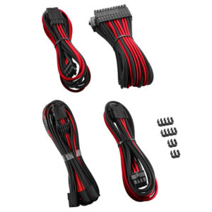 CableMod PRO ModMesh 12VHPWR Cable Extension Kit - juodos spalvos/raudonos spalvos