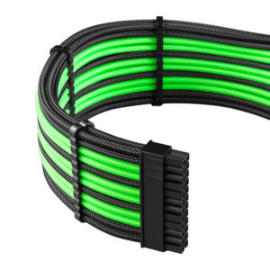 CableMod PRO ModMesh 12VHPWR Cable Extension Kit - juodos spalvos/žalios spalvos - Image 2