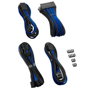 CableMod PRO ModMesh 12VHPWR Cable Extension Kit - juodos spalvos/mėlynos spalvos