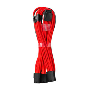 CableMod PRO ModMesh 12VHPWR to 3x PCI-e Cable - 45cm, raudonos spalvos