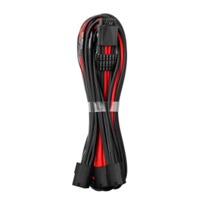 CableMod PRO ModMesh 12VHPWR to 3x PCI-e Cable - 45cm, juodos spalvos/raudonos spalvos