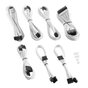 CableMod C-Series PRO ModMesh 12VHPWR Cable Kit for Corsair RM, RMi, RMx (Black Label) - baltos spalvos - Image 1
