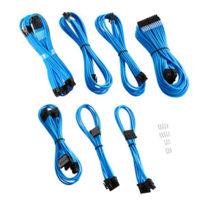 CableMod C-Series PRO ModMesh 12VHPWR Cable Kit for Corsair RM, RMi, RMx (Black Label) - mėlynos spalvos