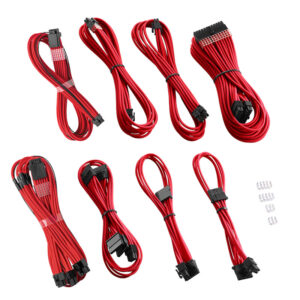 CableMod RT-Series PRO ModMesh 12VHPWR Dual Cable Kit for ASUS/Seasonic - raudonos spalvos