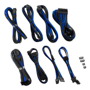 CableMod RT-Series PRO ModMesh 12VHPWR Dual Cable Kit for ASUS/Seasonic - juodos spalvos/mėlynos spalvos