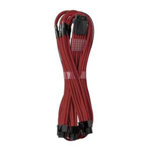 CableMod C-Series PRO ModMesh 12VHPWR to 3x PCI-e Cable for Corsair - 60cm, raudonos spalvos
